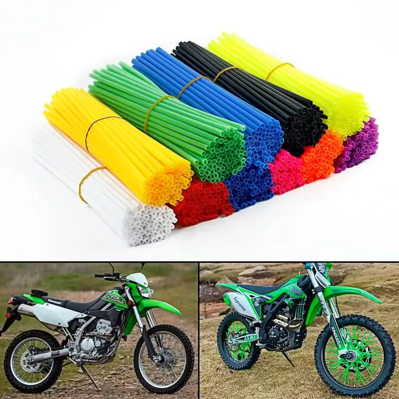 Wholesale Factory Price Motorcycle Off Road Vehicle Bicycle Wheel Spoke Decoration 24cm * 72pcs Colored High Quality Plastic