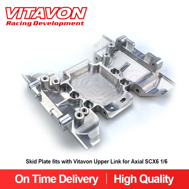 VITAVON CNC Alu7075 Skid Plate without upper Link mount for Axial SCX6 Jeep Wrangler Trail Honcho 1/6
