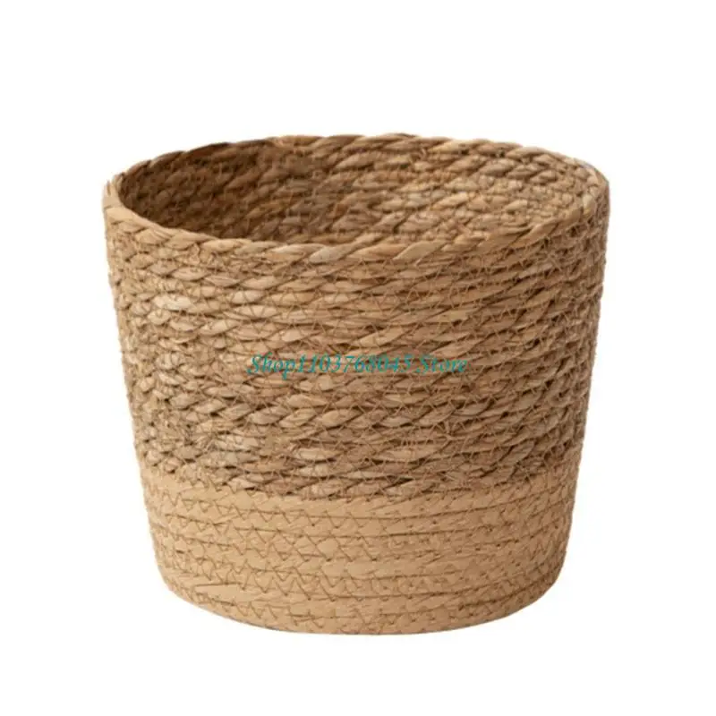 

R53F соломенная корзина для цветов и растений, кашпо для растений, домашний и открытый садовый горшок, контейнер для украшения