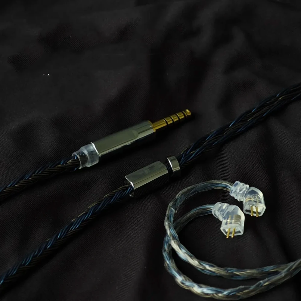 Cable de Actualización VSONIC GR09 PLUS VS7 VS9, Cable HiFi de 24 Núcleos OCC Plateado con Micrófono, Conector Estéreo de 4.4/3.5mm, Conectores Dedicados de 3.5mm