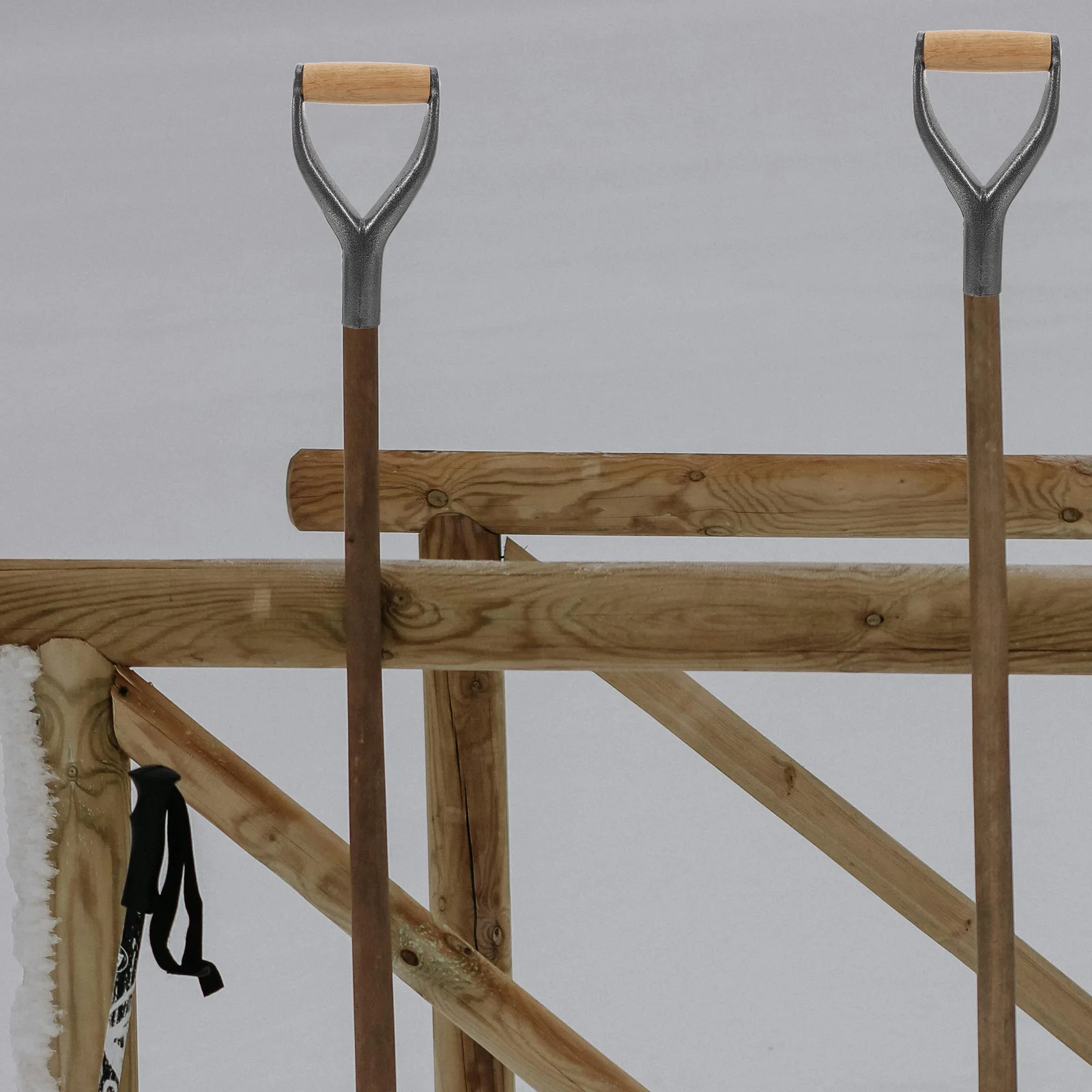 Substituição de metal em forma de y ergonômico d-grips reutilizável pá lidar com peças de ferramentas de jardim pá de neve acessórios d-lidar com ferramenta de ferro