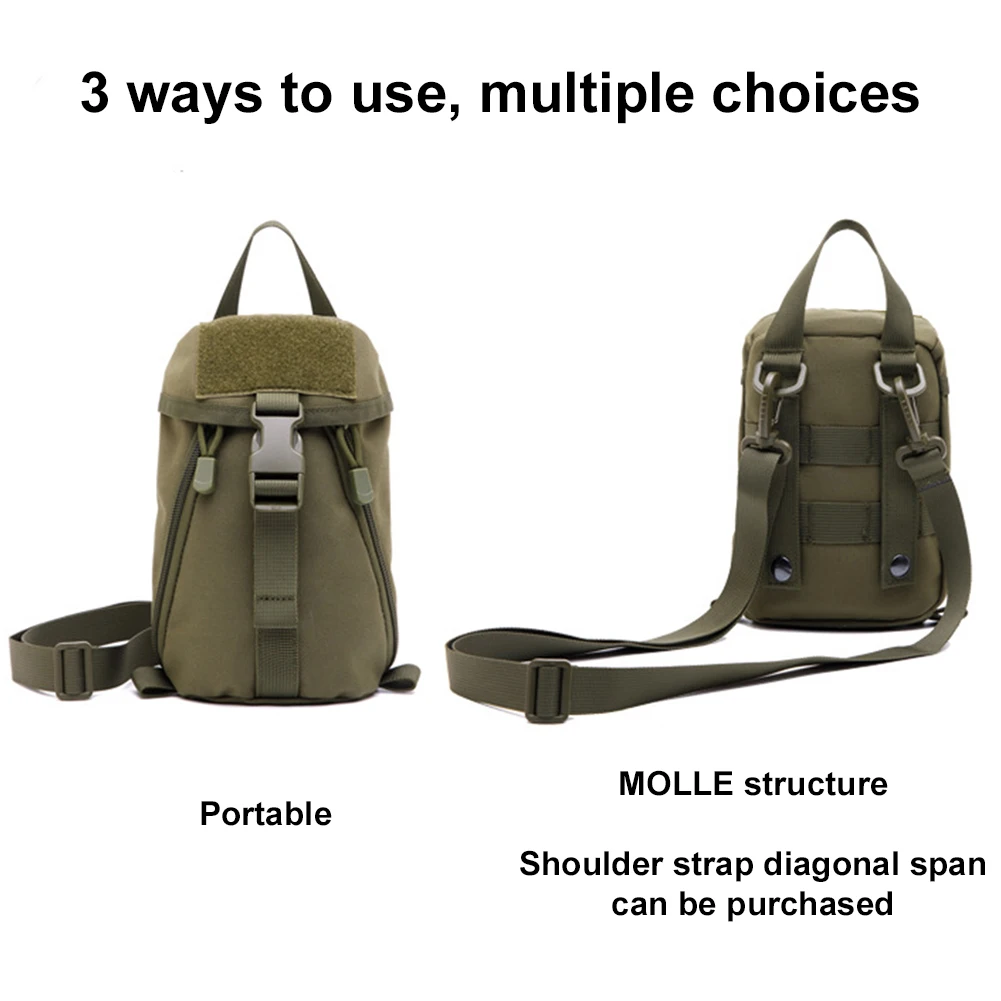 Nylon Molle Pouch Empty First Aid Bag Trauma Kit Bag Trauma Medic Bag First Aid Pouch for Outdoor Hiking Camping Travel