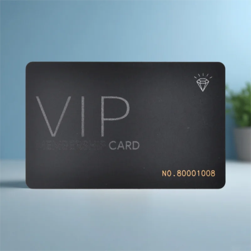 VIP Membership Card with Unique Number & Barcode Durable PVC Waterproof Oil-Proof Business Loyal