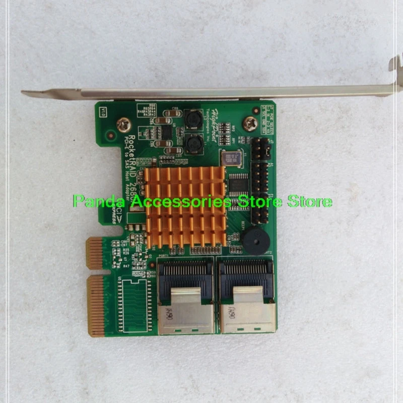 For RocketRAID 2680A RAID card 3Gb/s 8 ports built-in PCI-E TO SAS Card Hard Disk Array Card Before Shipment Perfect Test