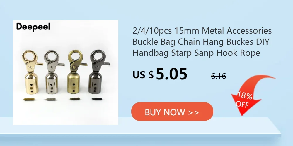 2/4Pcs Deepeel Metal Cord Lock Buckles Bag Belts Connector Hanger Handbag Strap Stopper Tassel Cap Clasp Hardware Accessories