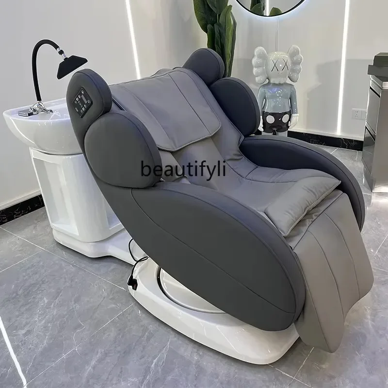 X  F4567 Intelligent electric massage hair chair flushing bed, multi-functional rotating integrated massage shampoo bed