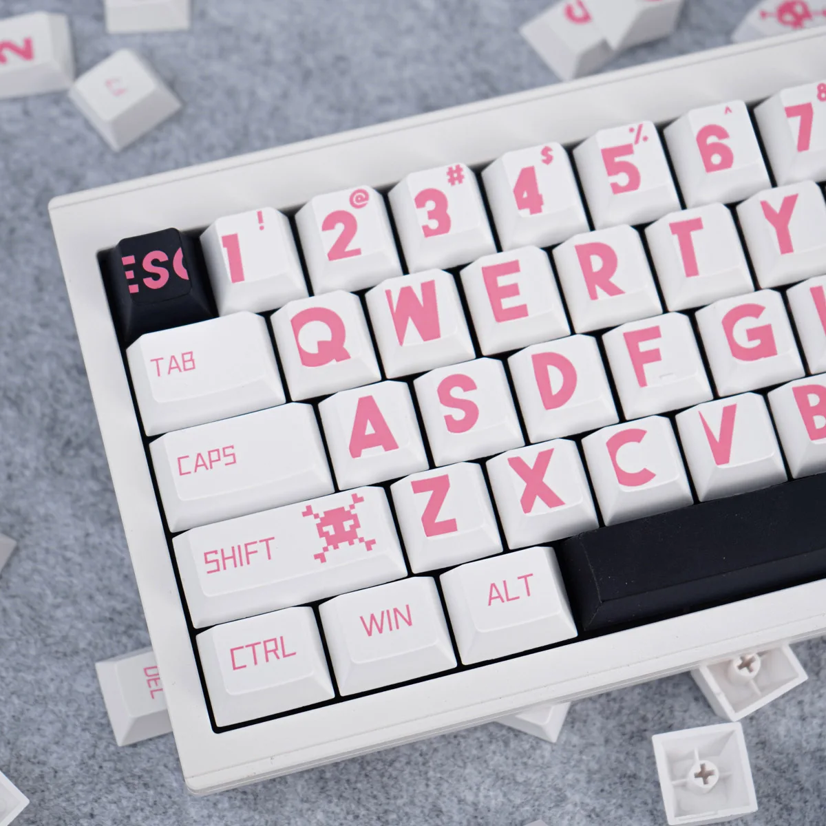 Roze Groot Karakter 133 Sleutel Mechanische Keyboard Keycap Pbt Sublimatie Originele Hoogte