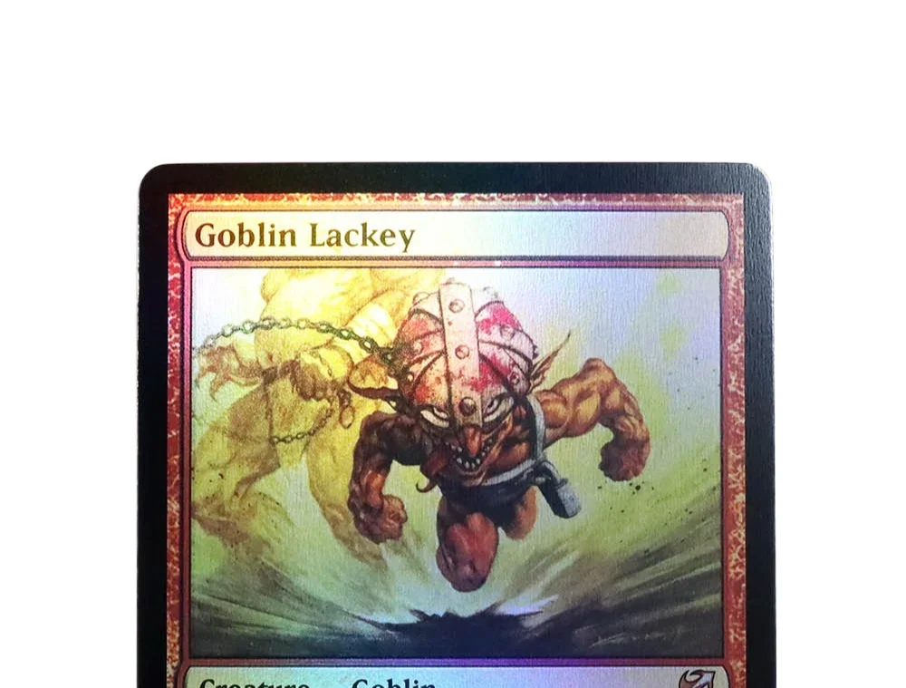 

(Goblin Lackey) Foil /Holo TCG Magical Proxy Cards Game Black Top Quality Proxy Gathering Board Playing Game Trading Cards