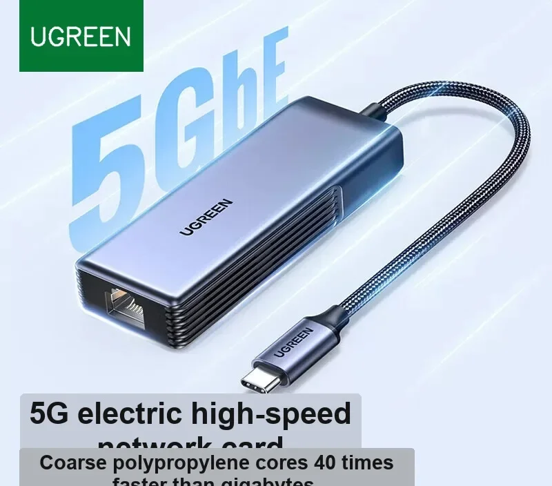UGREEN 35921 USB C to 5GbE RJ45 Ethernet Adapter 5Gbps Wired Network Card