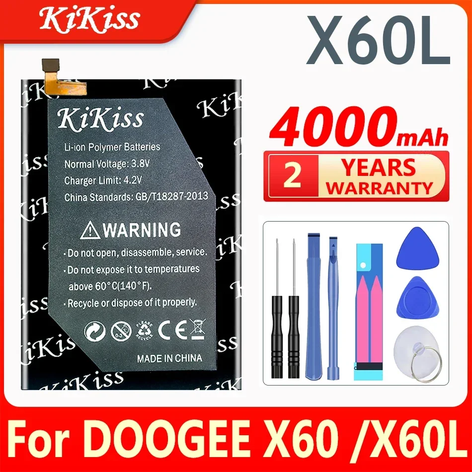 

Аккумулятор KiKiss 4000 мАч X60L Для DOOGEE X60 /X60L запасные батареи для сотового телефона + Подарочные инструменты