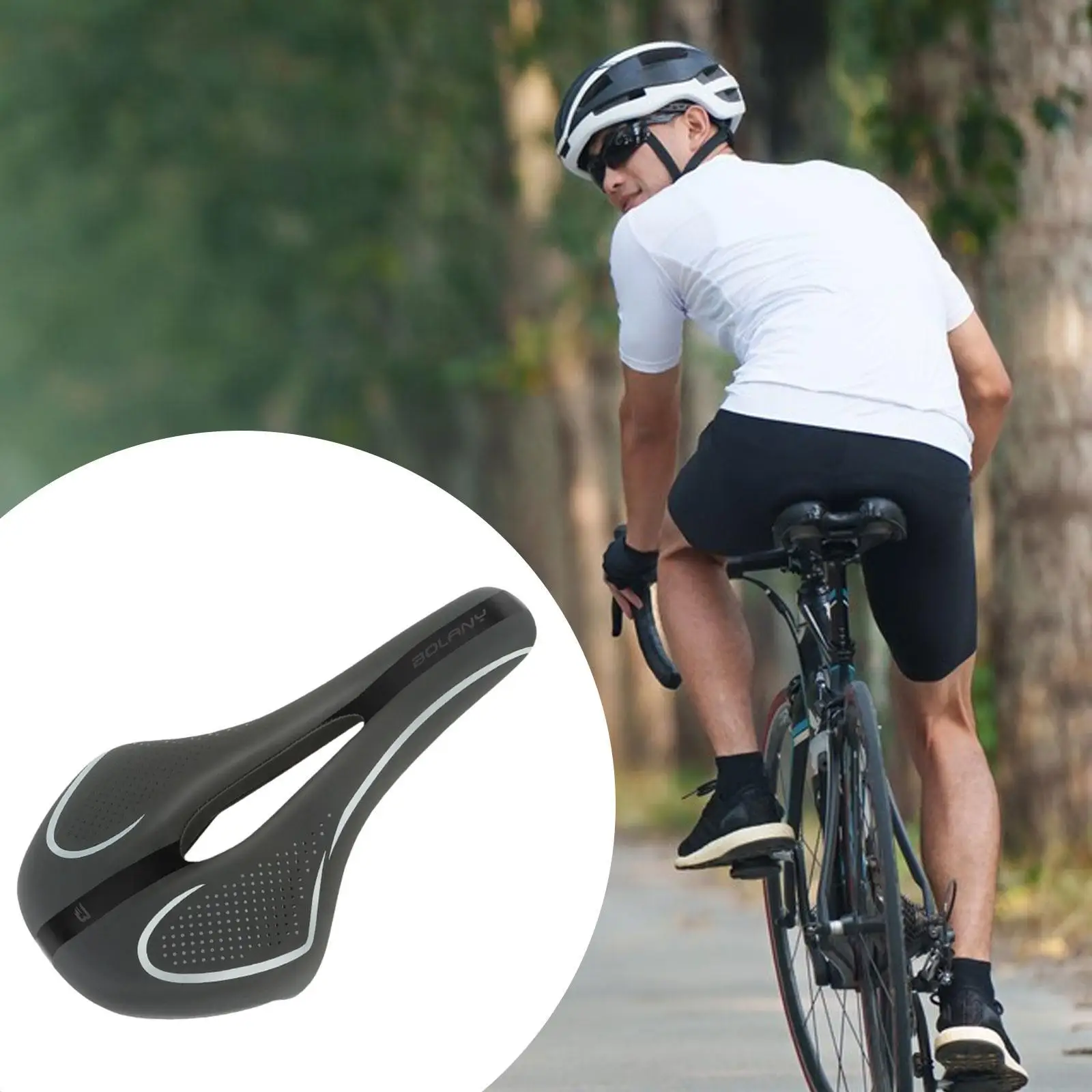 

Bike Saddle Cycling Accessory Shock Absorption Nonslip Utility Professional Ergonomic Bicycle Seat for Mountain Bikes
