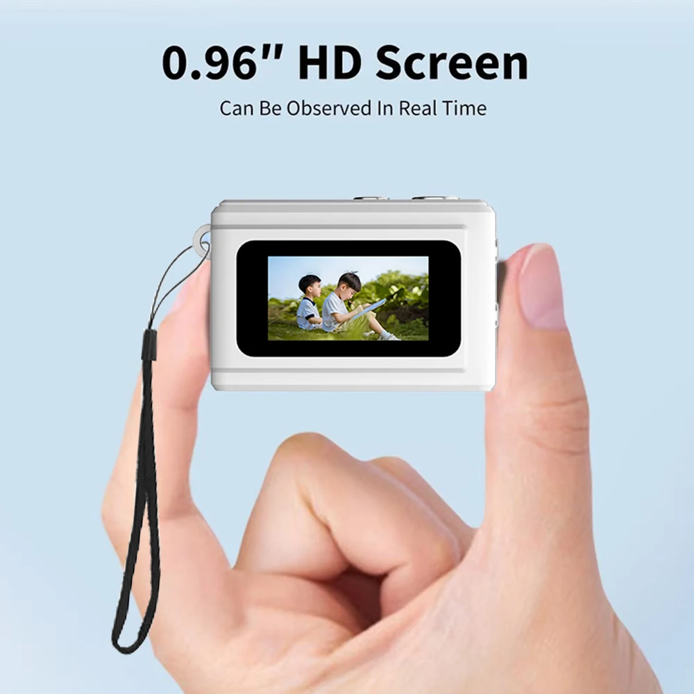 0.96''Mini 1080P Digtal Camera with Small Screen Bodycam Compact Portable Retro Kids Camcorder Video Recorder Support TF Card