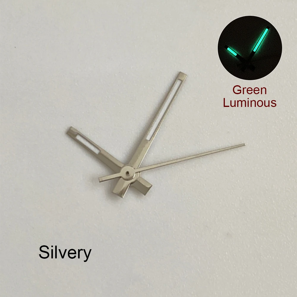Date just Watch Hands Watch Needles Green/Ice Blue Luminous Suitable ForNH35/NH36 Movement Watches Accessories