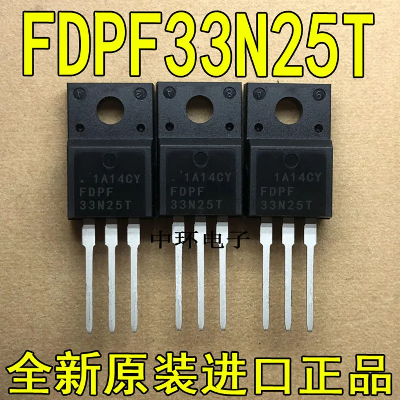 10PCS FDPF3N50NZ 3N50NZ 3A 500V ＆FDPF320N06L 320N06L  21A 60V ＆FDPF33N25T 33N25  250V 33A TO220F N-CH MOSFET