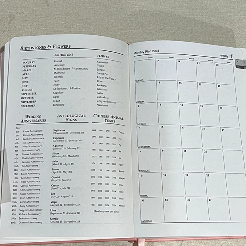 2024 Diary A5 Diary Week To View A5 Daily Planner Notebook For Office Christmas Gift Diary For 2024