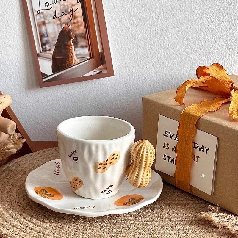 

Creative Latte Coffee Cup Reusable Portable Bubble Tea Cute Coffee Cup Mug Cappuccino Canecas De Porcelana House Accessories