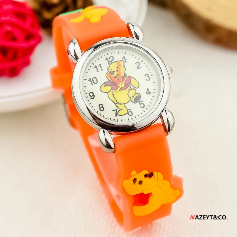 New Disney Winnie the Pooh Children's Electronic Watch Anime Character Cartoon Cute Analog Digital Quartz Watch kids toy gifts