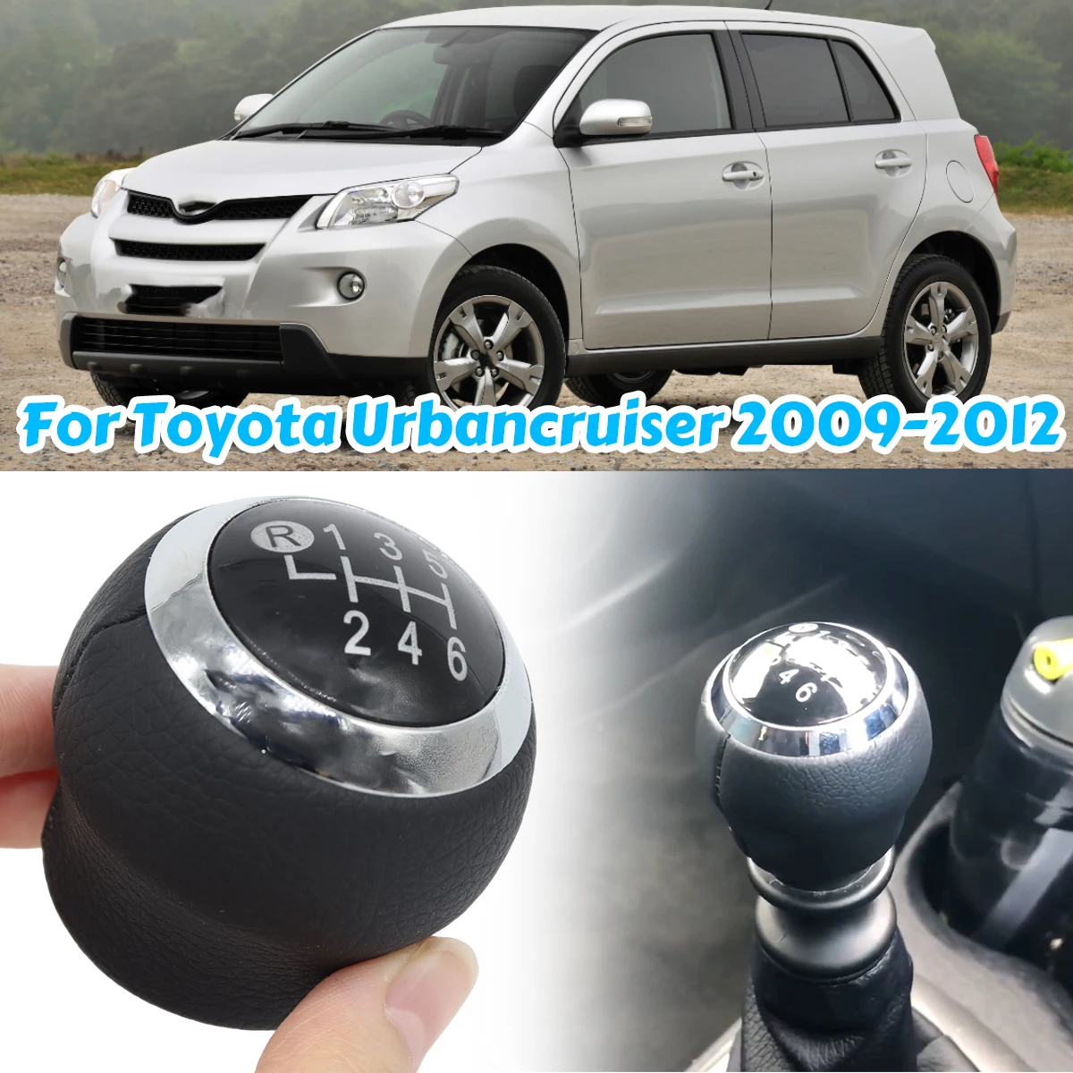 

For Toyota Urbancruiser 2009-2012 Gear Stick Knob Pu Leather 6Spd Shift Lever Pen Handball Cover Protector Replace Accessorie
