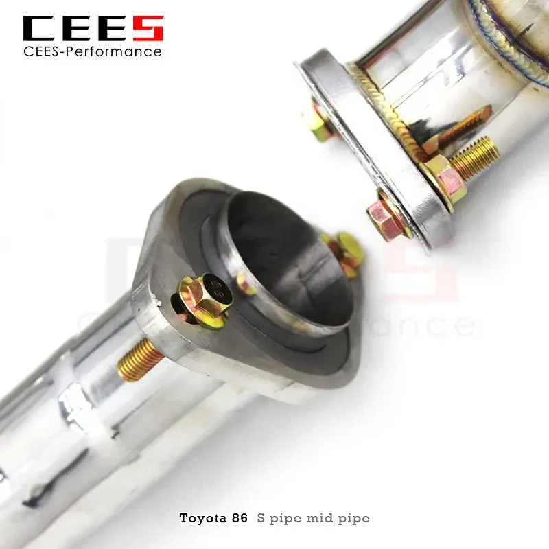🌟CEES Front Pipe S Pipe for  FT86/GT86/86 2.0 2012-2019 High Performance Mid Pipe Exhaust Downpipe 1 Set Tuning Parts