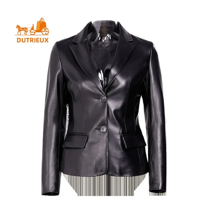 2024 Winter New Genuine Leather Jacket Women\'s Genuine Leather Short 100% Sheep Leather Temperament Slim Cowhide Windproof Coat