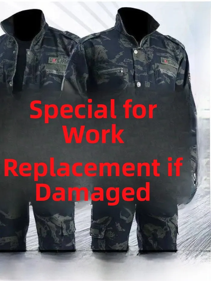 Menswear Bla Hawk Long Sve Long Pants Work orm Set Spring Autumn Wear Resistant W Special Labor Protection Clothes