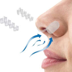 Dilatador Nasal antirronquidos para hombres, dispositivo de ayuda para el sueño, antirronquidos, Clip Nasal, 8 piezas