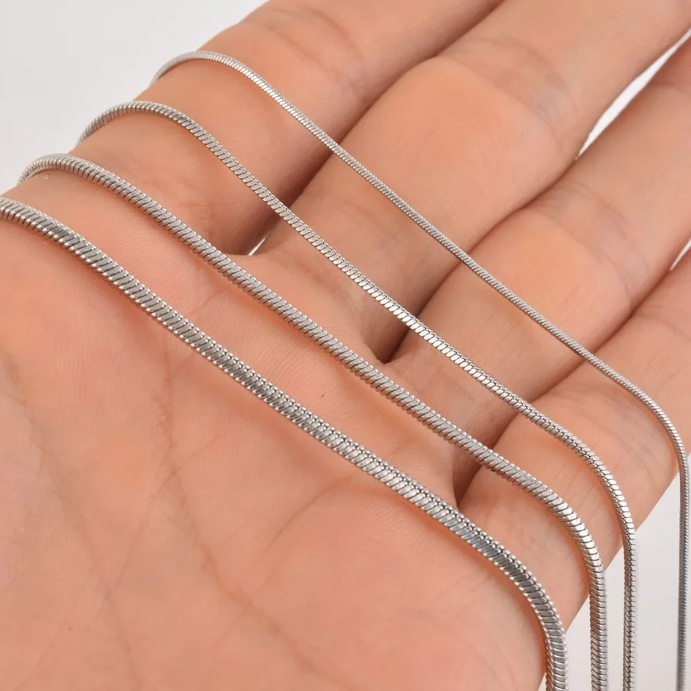 925 Sterling Silver Snake Chain Necklace, Adjustable 16-30 Inches
