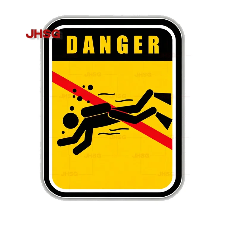 Danger Warning Sign Car Sticker Funny Hazard Safety Vinyl Decal Waterproof for Car Window Door Bumper Truck Auto Decor