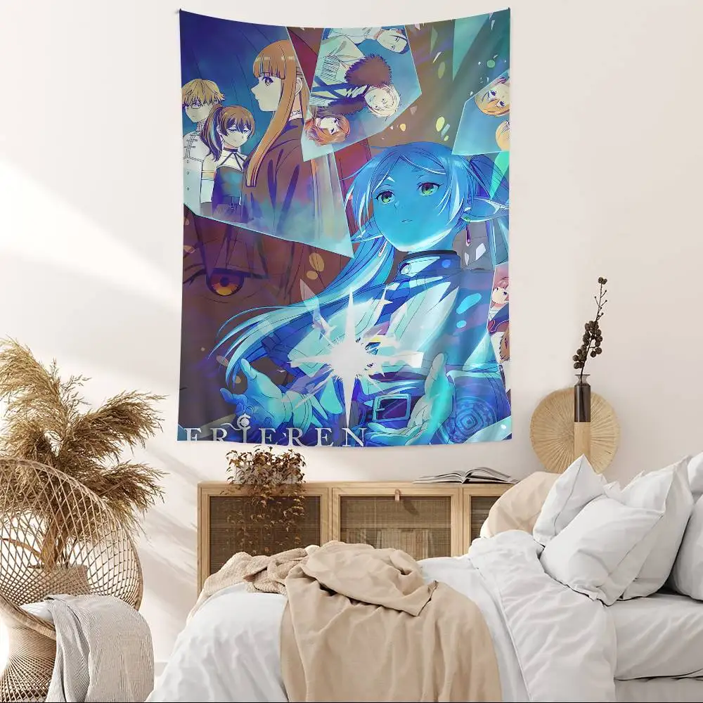 Japan Anime F-Frieren Hanging Bohemian Tapestry Bohemian Wall Tapestries Mandala Cheap Hippie Wall Hanging