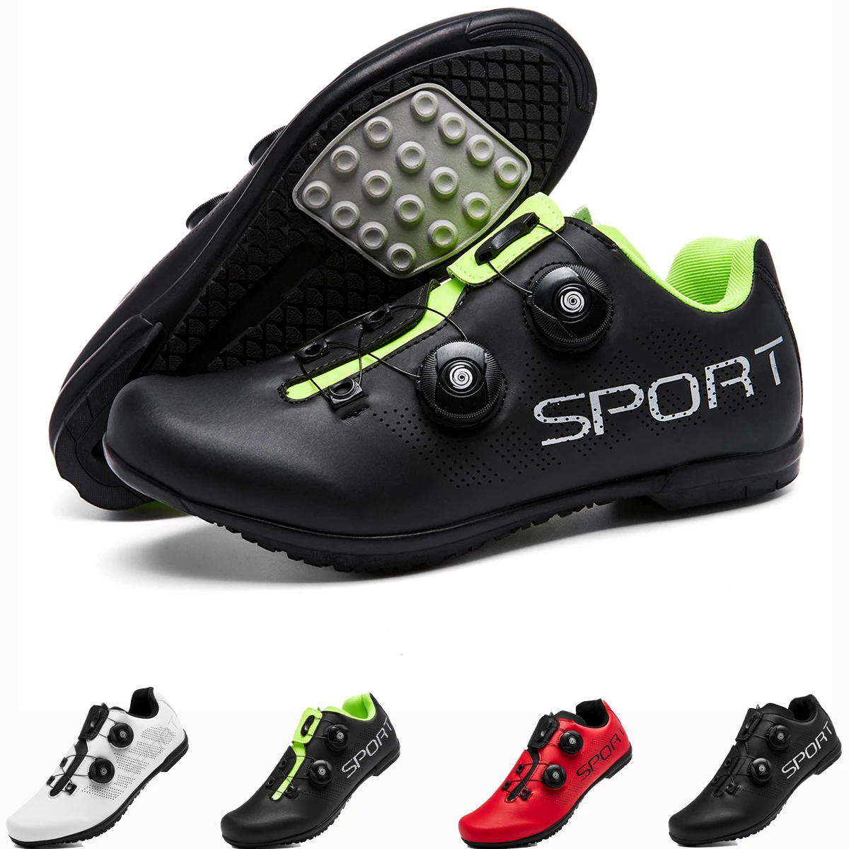 

New Rubber Bicycle Shoes Men's Bicycle Sports Shoes Anti Slip Mud On The Route Bicycle Exercise Rubber Soled Bicycle Shoes
