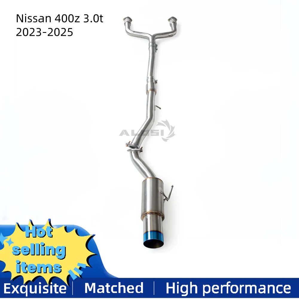 

Stainless steel cat back exhaust for Nissan 400z 3.0t 2023-2025 Large diameter exhaust pipe muffler with blue tip