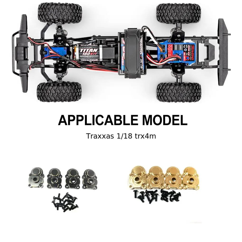 Rcofollow เพลาล้อหลัง CNC ทองเหลืองสำหรับ1/18 Traxxas 4M ชิ้นส่วนอัพเกรด mobil RC