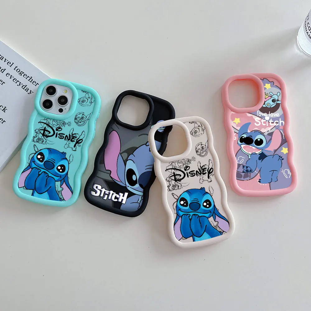 Cute Cartoon Stitch Phone Case For Samsung A03 A04 A05S A10S A11 A12 A20S A21S A13 A14 A55 A54 A34 A53 A30 A32 A33 A73 5G Cover