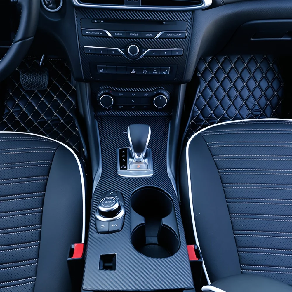 

For Infiniti QX30 2016-2019 Interior Central Control Panel Door Handle 5D Carbon Fiber Stickers Decals Car styling Accessorie