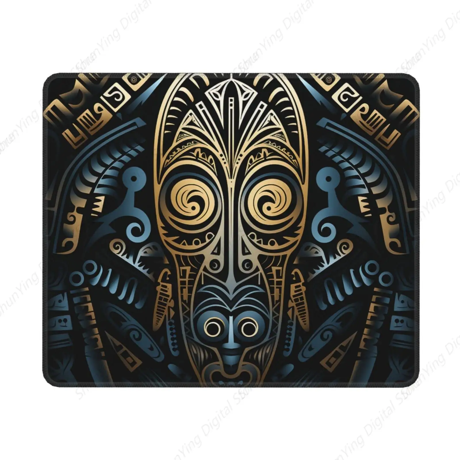 

Mouse Pad Tribal Style Black Background Washable Anti Slip Mouse Pad For Men's And Women's Laptops Gaming Table Pads 25*30cm