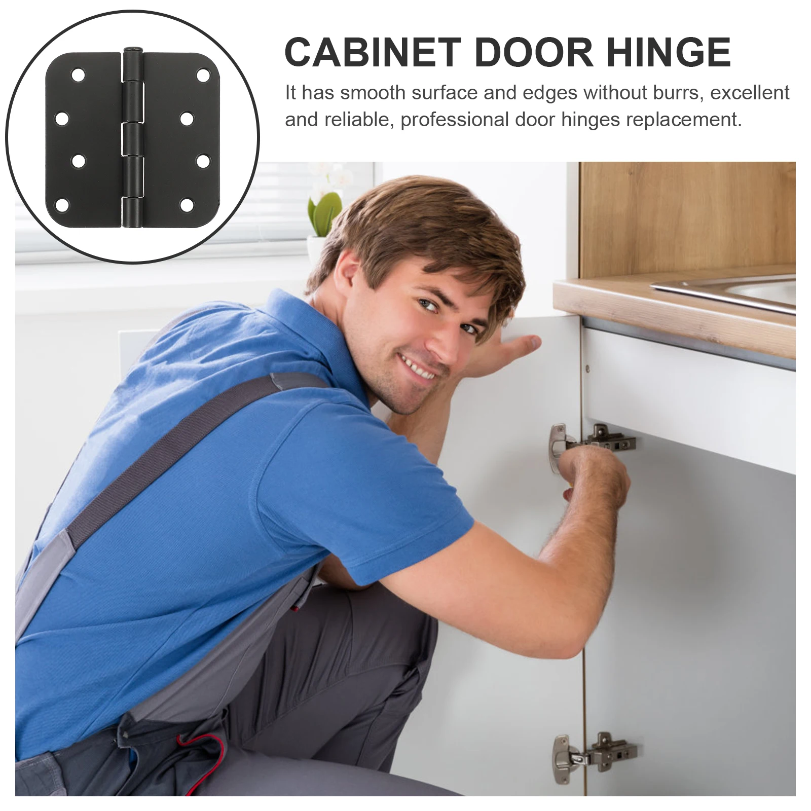 

3pcs Metal Cabinet Kitchen Cupboard Door Closing Durable Corner Hinges For Bathroom Wardrobe Furniture Replacement Residential