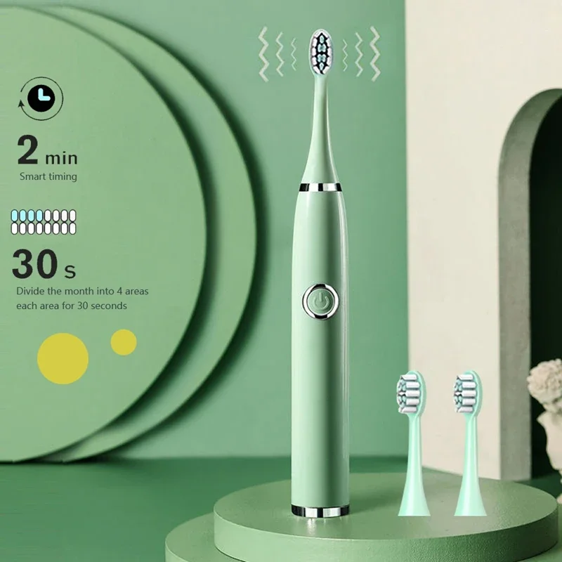 2021 Sonic Electric Toothbrush for Adults & Kids IPX7 Waterproof Whitening Teeth, Replaceable AA Battery Version