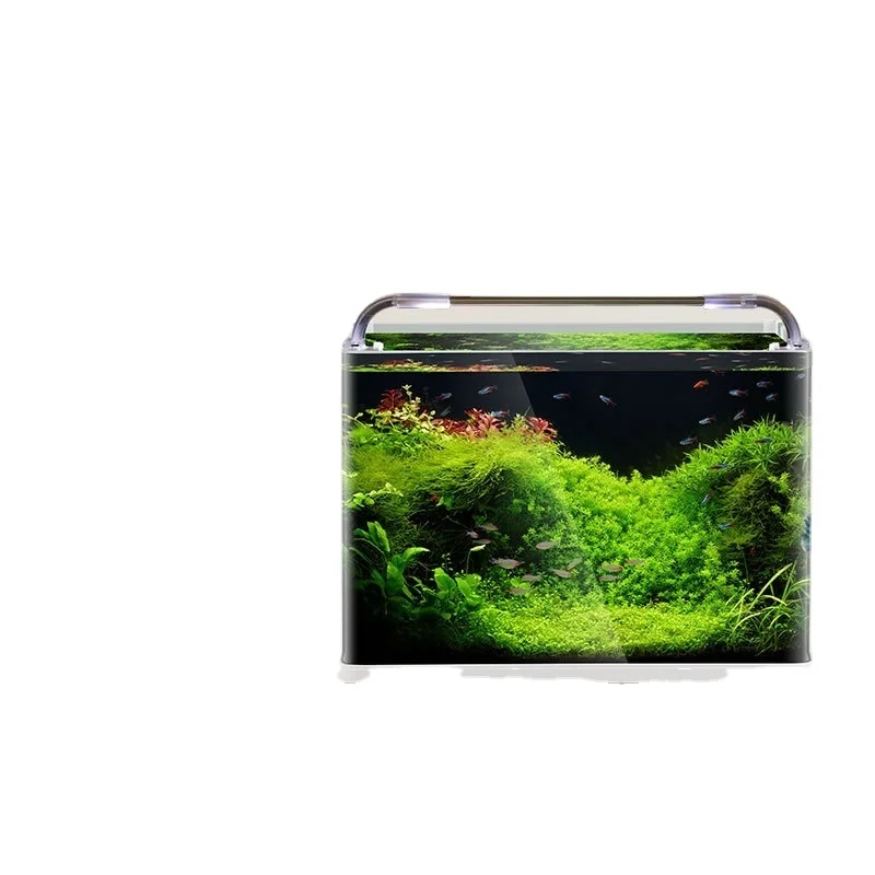 

Small Mini Eco-Friendly Transparent Glass Goldfish Tank Hot Curved Tropical Fish Tank for Home Use Open Design for Living Room