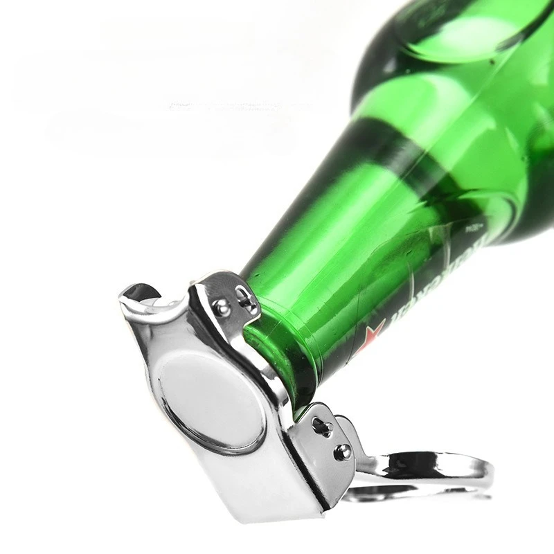 Portable Soda Water Leak proof Sealing Tool Multi functional Keychain Bottle Opener Folding Open Lid Preserving Stopper Gift