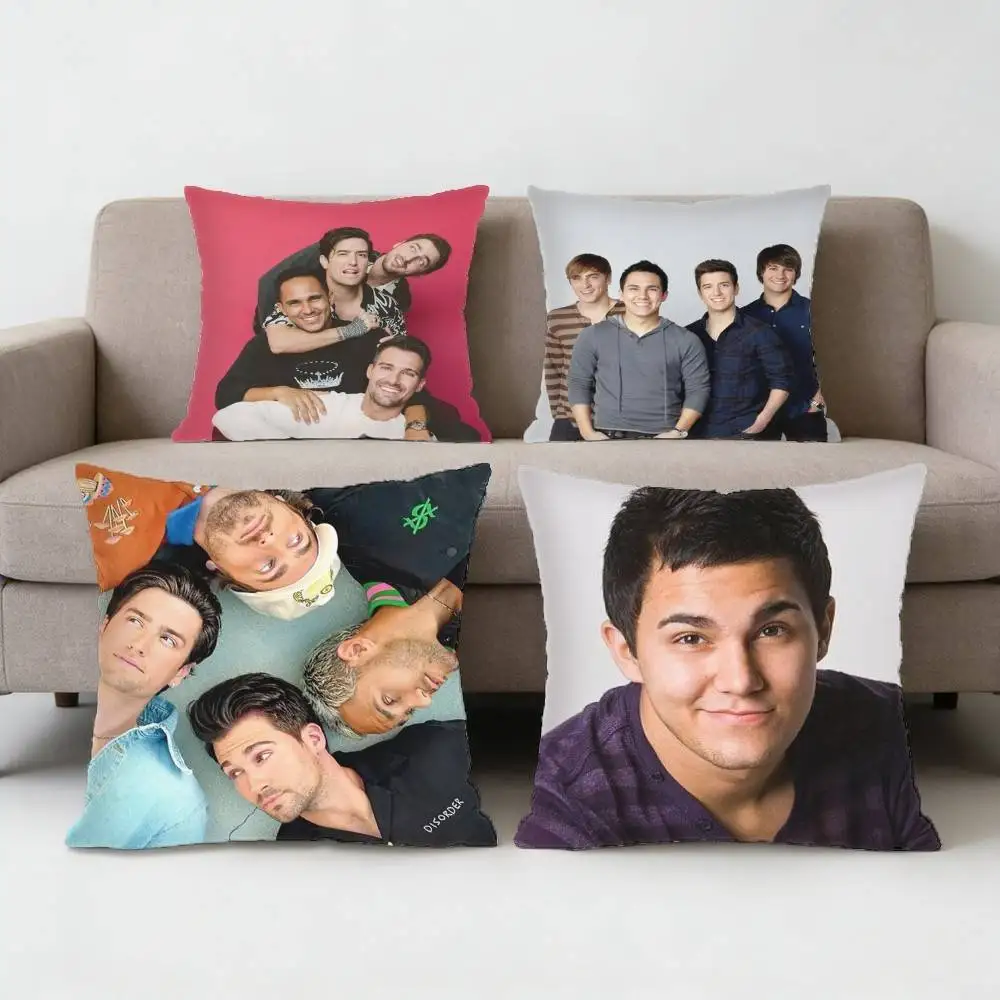 Combination B-Big Time R-Rush Pillow Case Anti-dustmite Pillowcase Invisible zipper silky short plush Sofa cushion cover