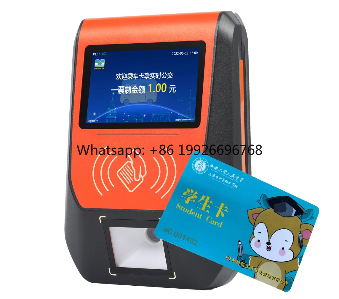 GPRS 3G 4G NFC Portable/Wall Mounted Waterproof Bus Pos Terminal