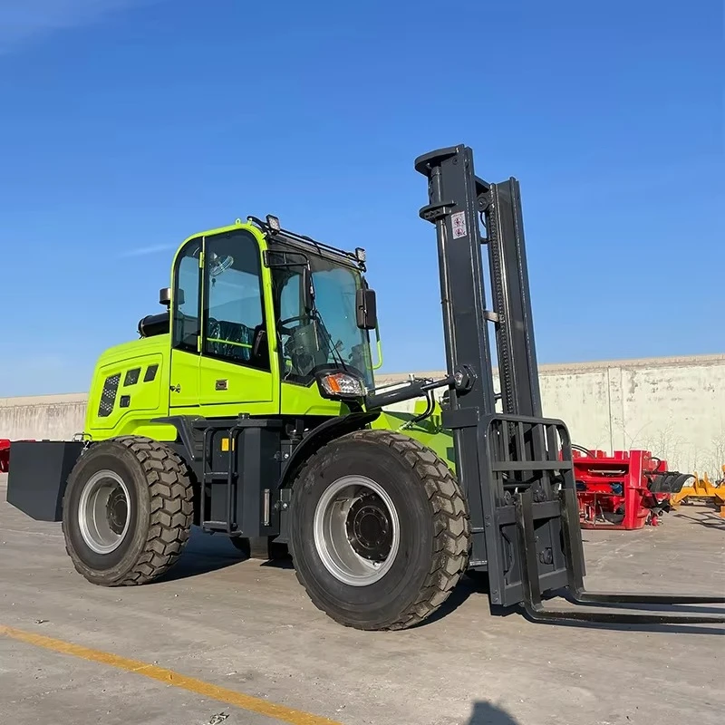 2.5ton 3ton 3.5ton 4ton 5ton 6ton 8ton 10ton 4WD All Four 4 Wheel Drive New Forklift Rough Terrain Forklift