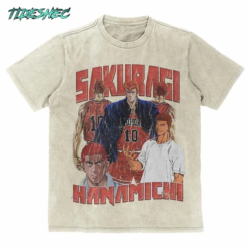 

Men Vintage T Shirt Fashion Summer Japanese Anime Print Graphic T-Shirt Streetwear Harajuku Hip Hop Male Comic Character Tees