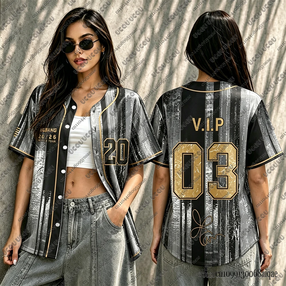 Koreanische Kpop 2026 World Tour Baseball-Trikots für Frauen Big Bang 20. Jubiläum Mesh-Sport-Baseball-Trikots Y2K Konzert-Trikot – Detail 15
