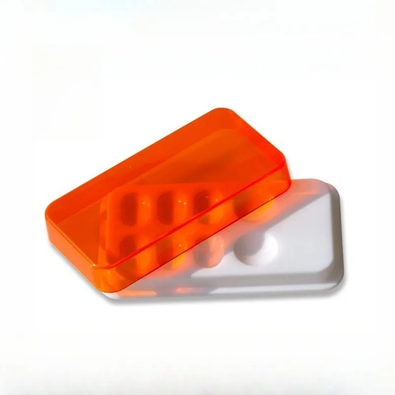 30PCS 8 Holes Dental Shading Light Box Resin Dentist Material Storage Box Mix Composite Hood Case Protector Veneer Plate