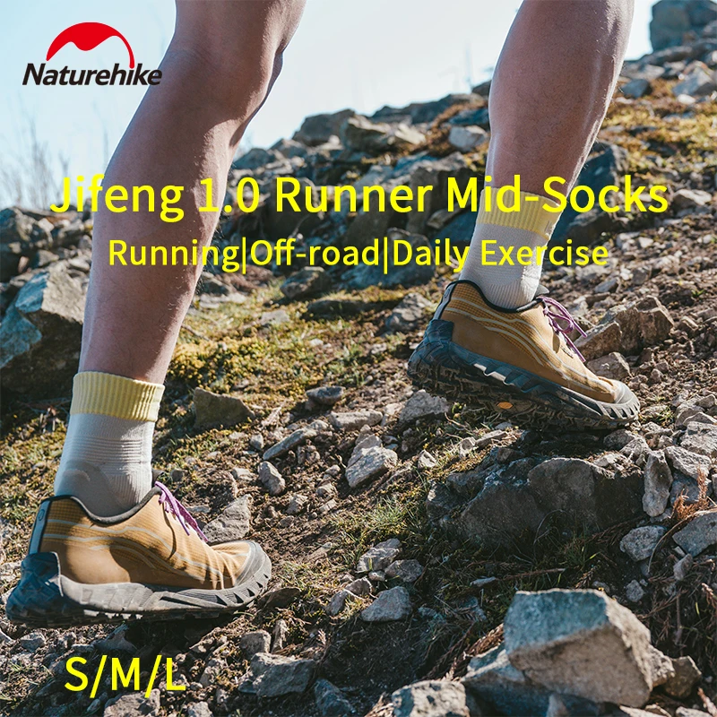 

Naturehike Jifeng 1.0 Runner Mid-Socks Мужские и женские спортивные носки для бега Внедорожные ежедневные упражнения Быстросохнущие антифрикционные носки