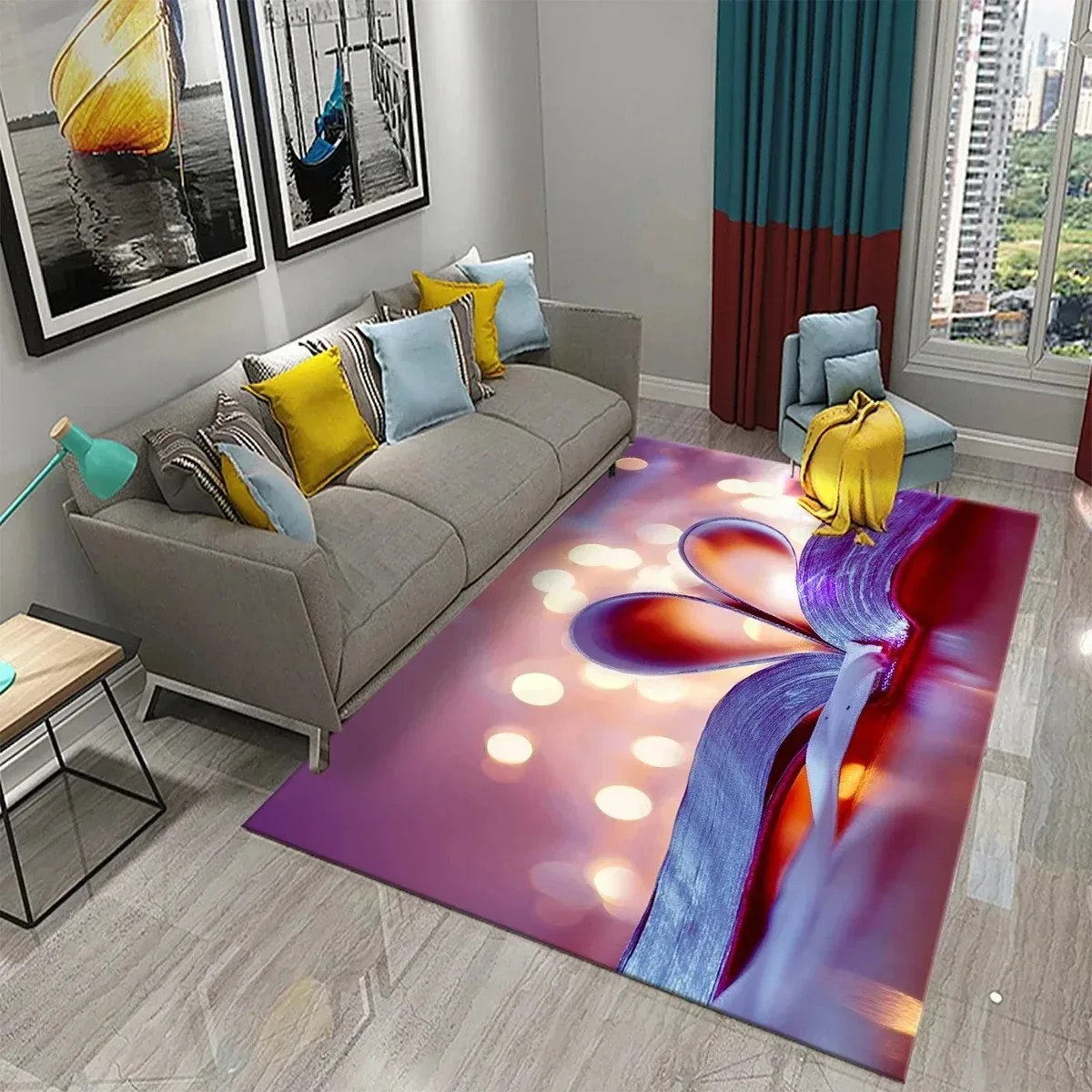 New Chinese-style Modern Abstract Heart-shaped Living Room Carpet, Coffee Table Pad Sofa Blanket Simple and Elegant Home Bedroom