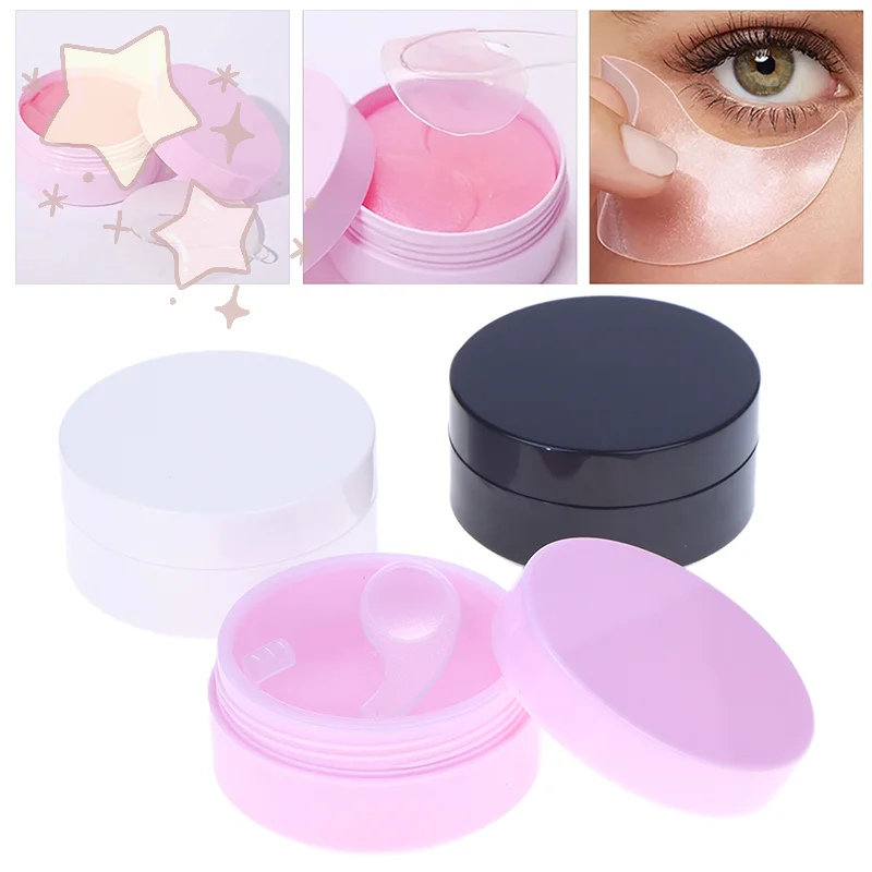 100 جرام فارغة واسعة الفم قناع عين جرة زجاجة مسطحة مع ملعقة كريم الجسم غسول التعبئة والتغليف زجاجة السفر الحاويات مستحضرات التجميل #2