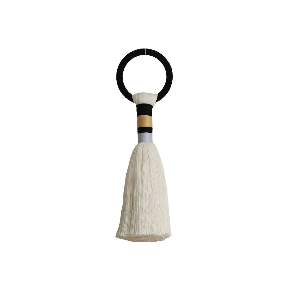 Nordic Long Tassel Wall Hanging Handmade Woven Tapestry Pom Pom Fringe Door Handle Decor for Living Room Bedroom view 6