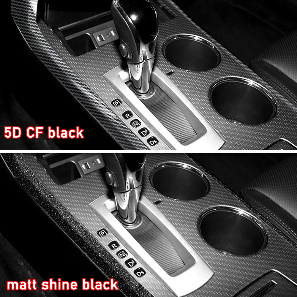 Car Interior Sticker Gear Box Protective Film For Nissan Teana J33 2013-2018 Car window Panel Sticker Carbon Fiber Black